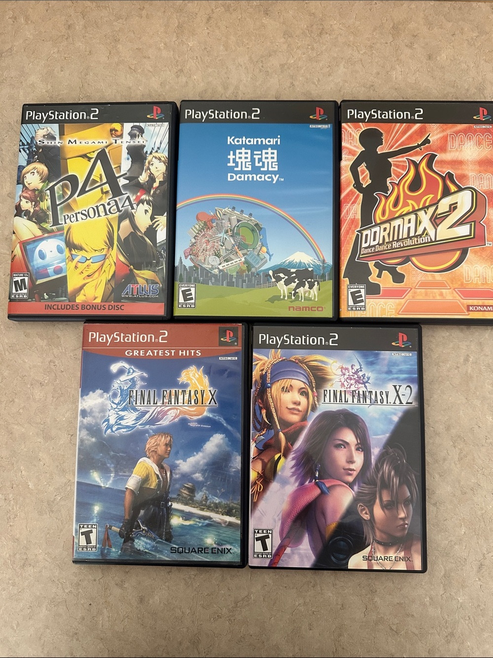 Lot of 5 PlayStation 2 Empty Cases- No Games